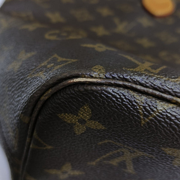 NEVERFULL MM Monogram Coated Canvas Brown