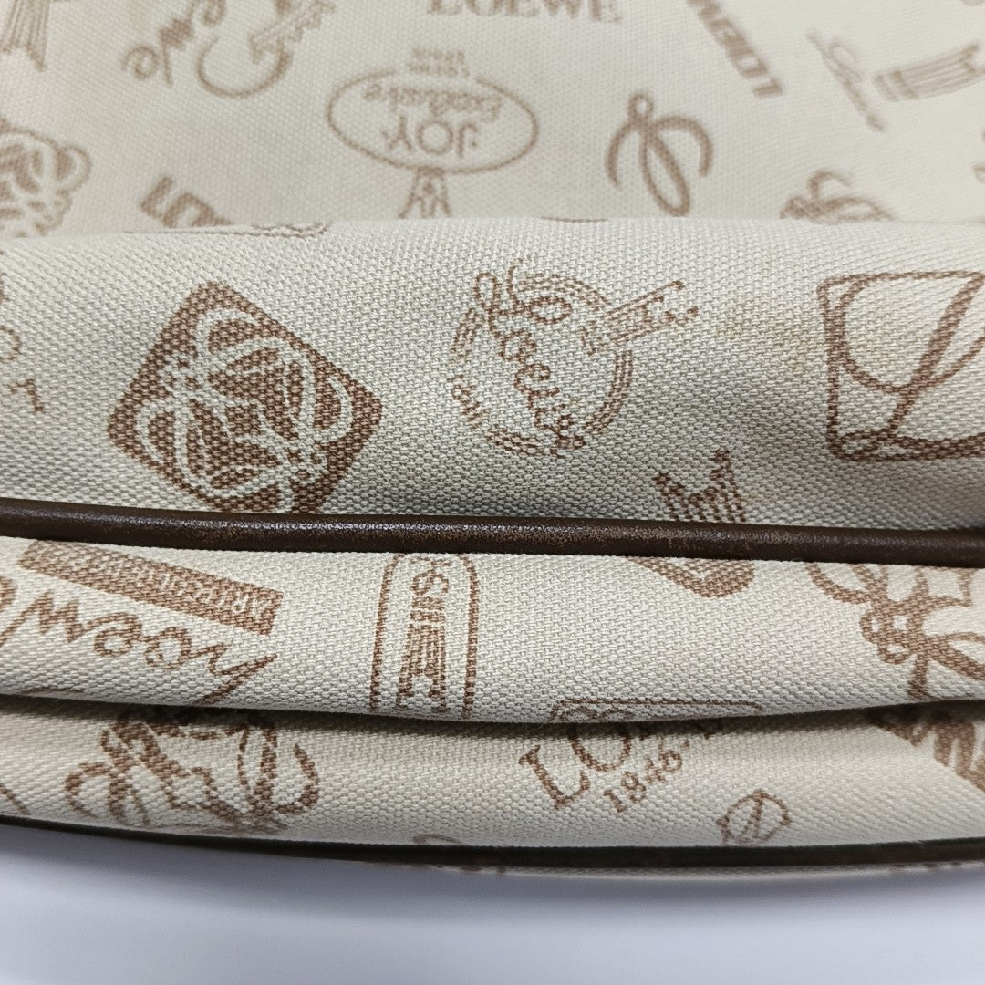 Monogram Canvas Shoulder Bag Beige