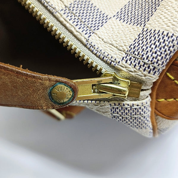 SPEEDY 25 Damier Azur Coated Canvas White