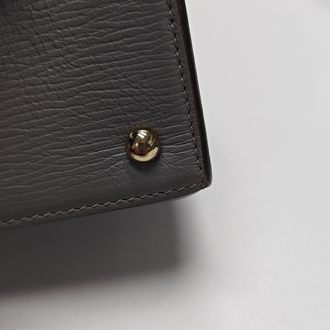 Calfskin Shoulder Bag Gray