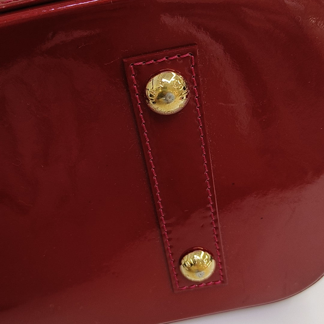 ALMA PM Monogram Patent Leather Red