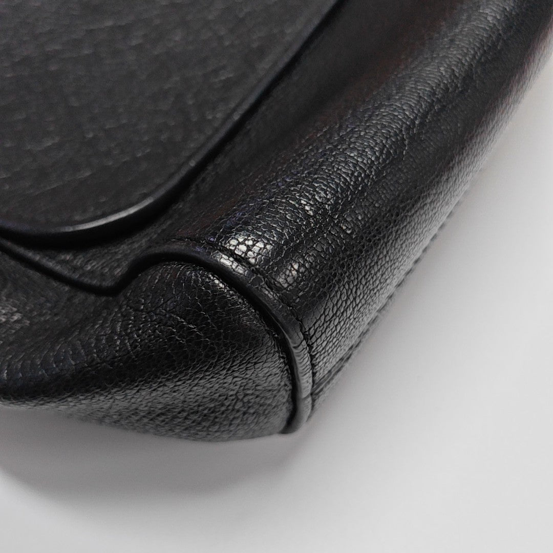 Calfskin Shoulder Bag Black