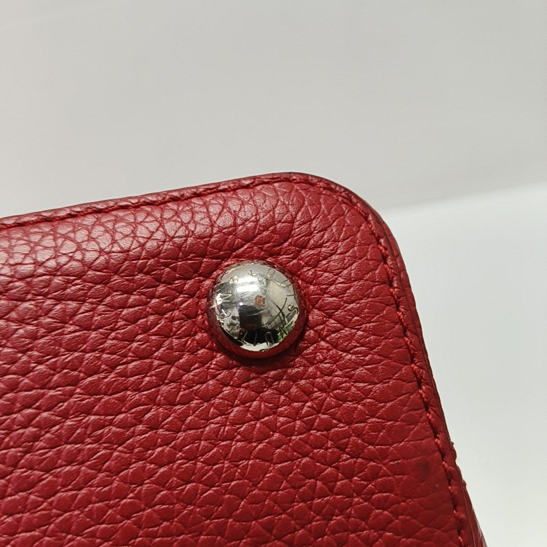 Capucines MM Piel de becerro Rojo