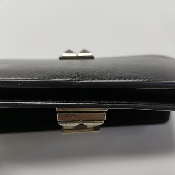 Elektra Mini Calfskin Black Wallet