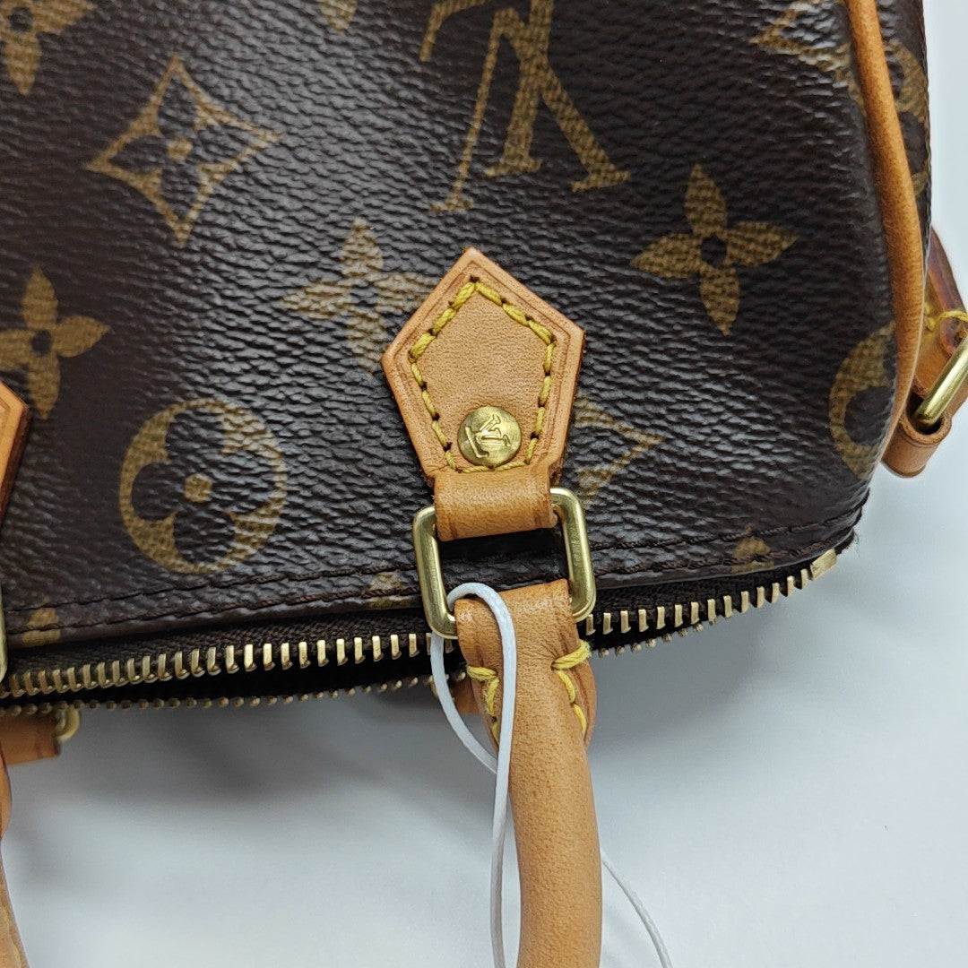 SPEEDY Nano Monogram Coated Canvas Brown
