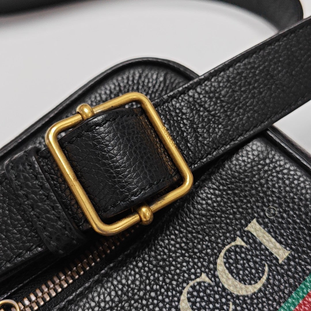 Print Calfskin Black