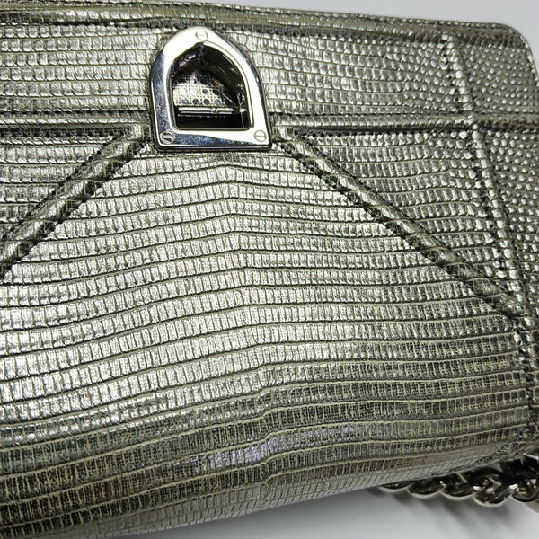 Diorama Small Cannage Calfskin Silver