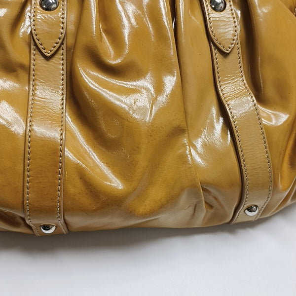 Calfskin Top Handle Bag Yellow