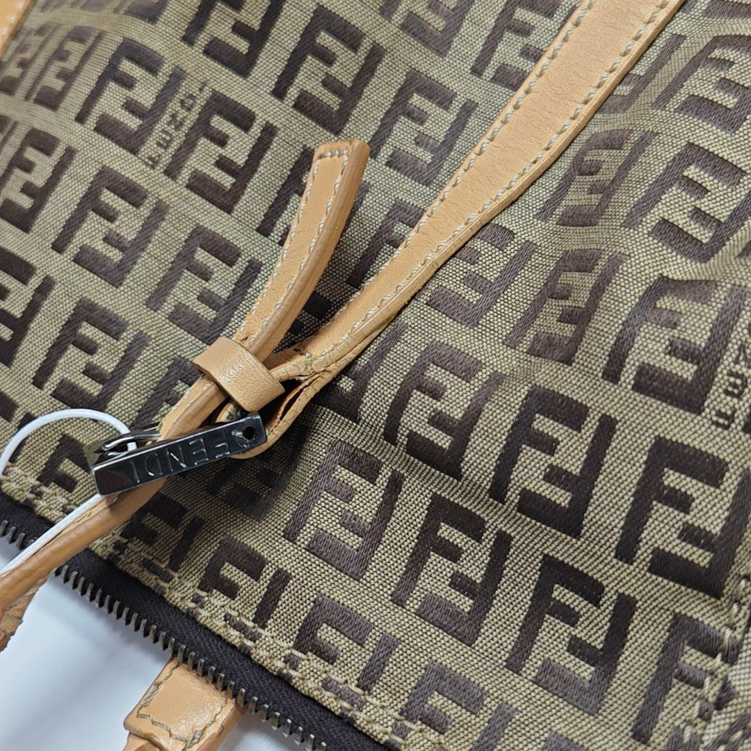 Canvas Top Handle Bag Brown