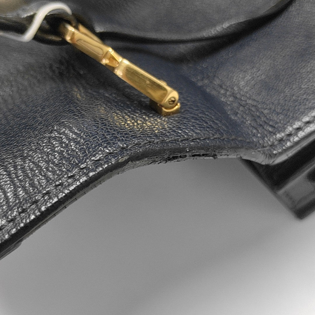 Calfskin Top Handle Bag Blue