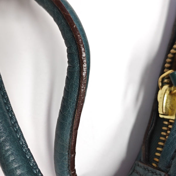 Calfskin Top Handle Bag Green