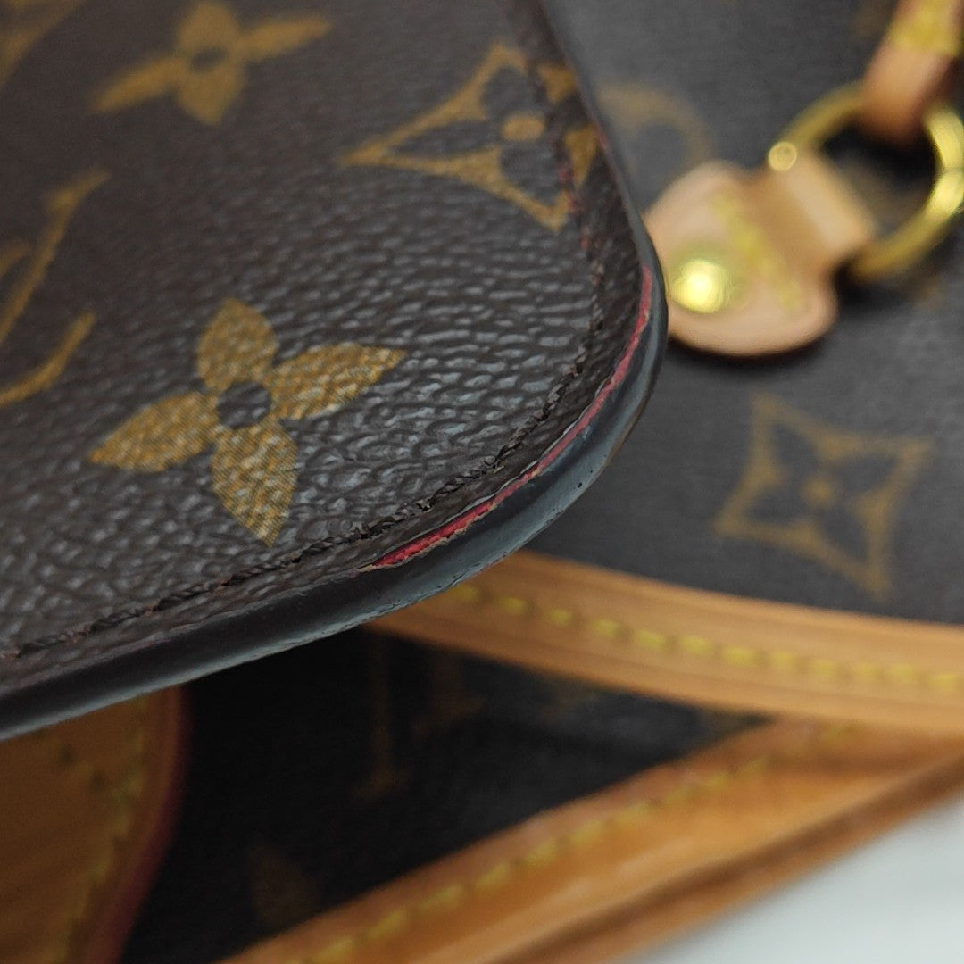 NEVERFULL MM Monogram Coated Canvas Brown