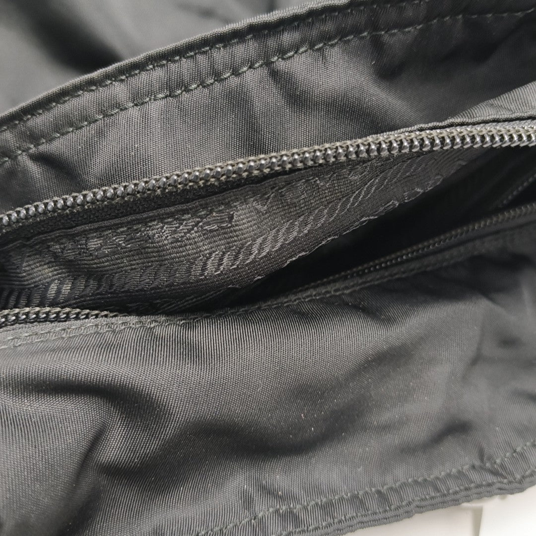 Nylon Shoulder Bag Black
