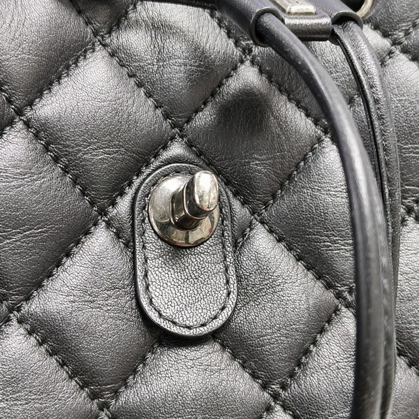 Quilted Lambskin Backpack Black