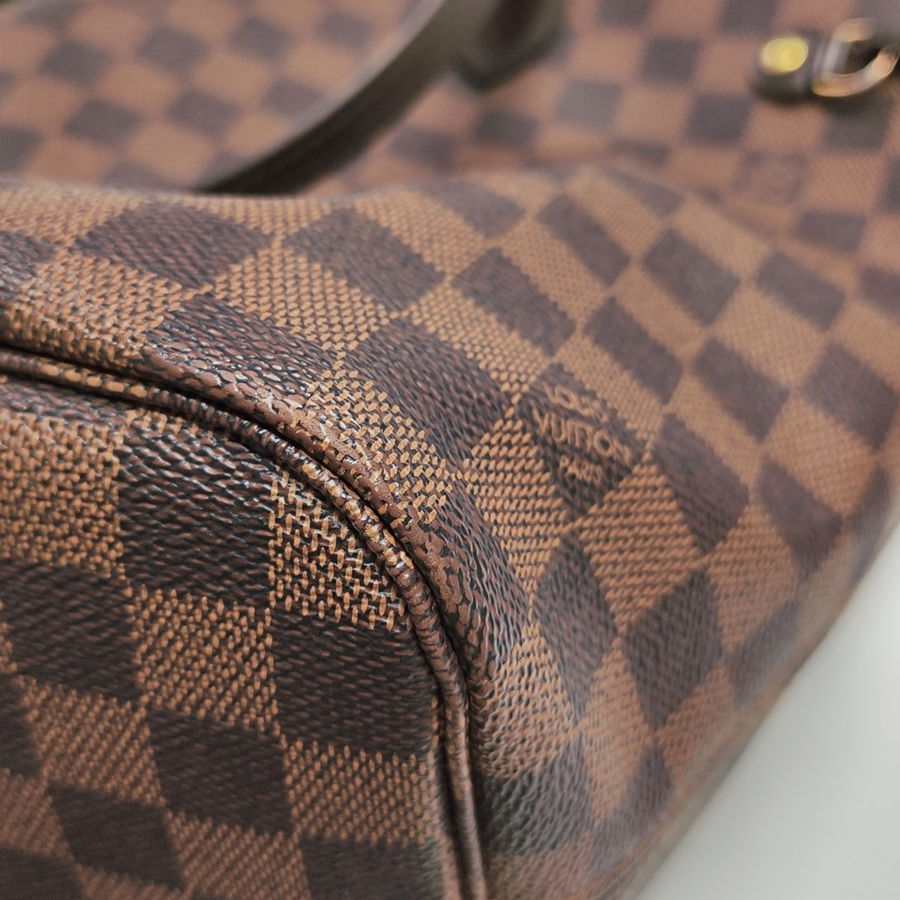 NEVERFULL MM Damier Ebene Coated Canvas Brown