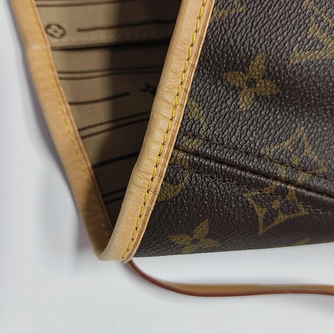 NEVERFULL GM Monogram Coated Canvas Brown