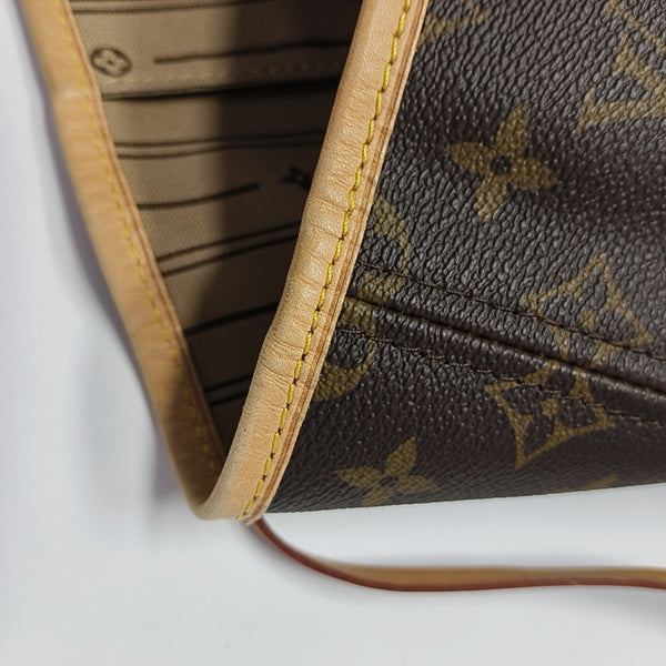 NEVERFULL GM Monogram Coated Canvas Brown