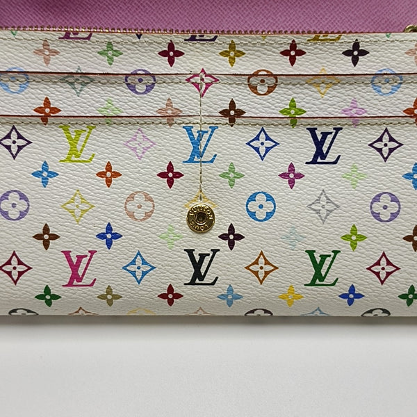 SARAH Monogram Coated Canvas White Wallet