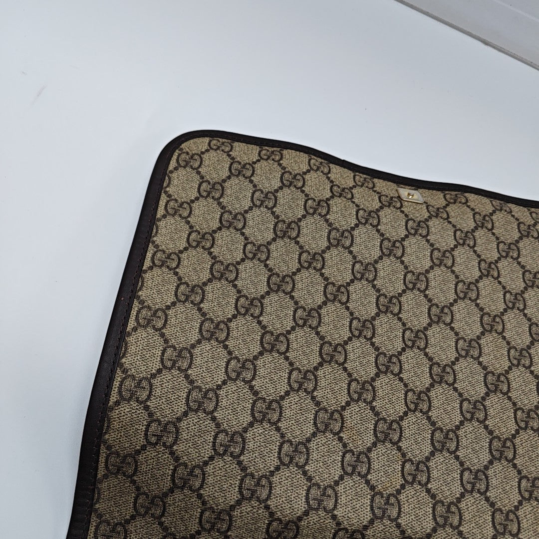 Monogram Coated Canvas Crossbody Bag Beige