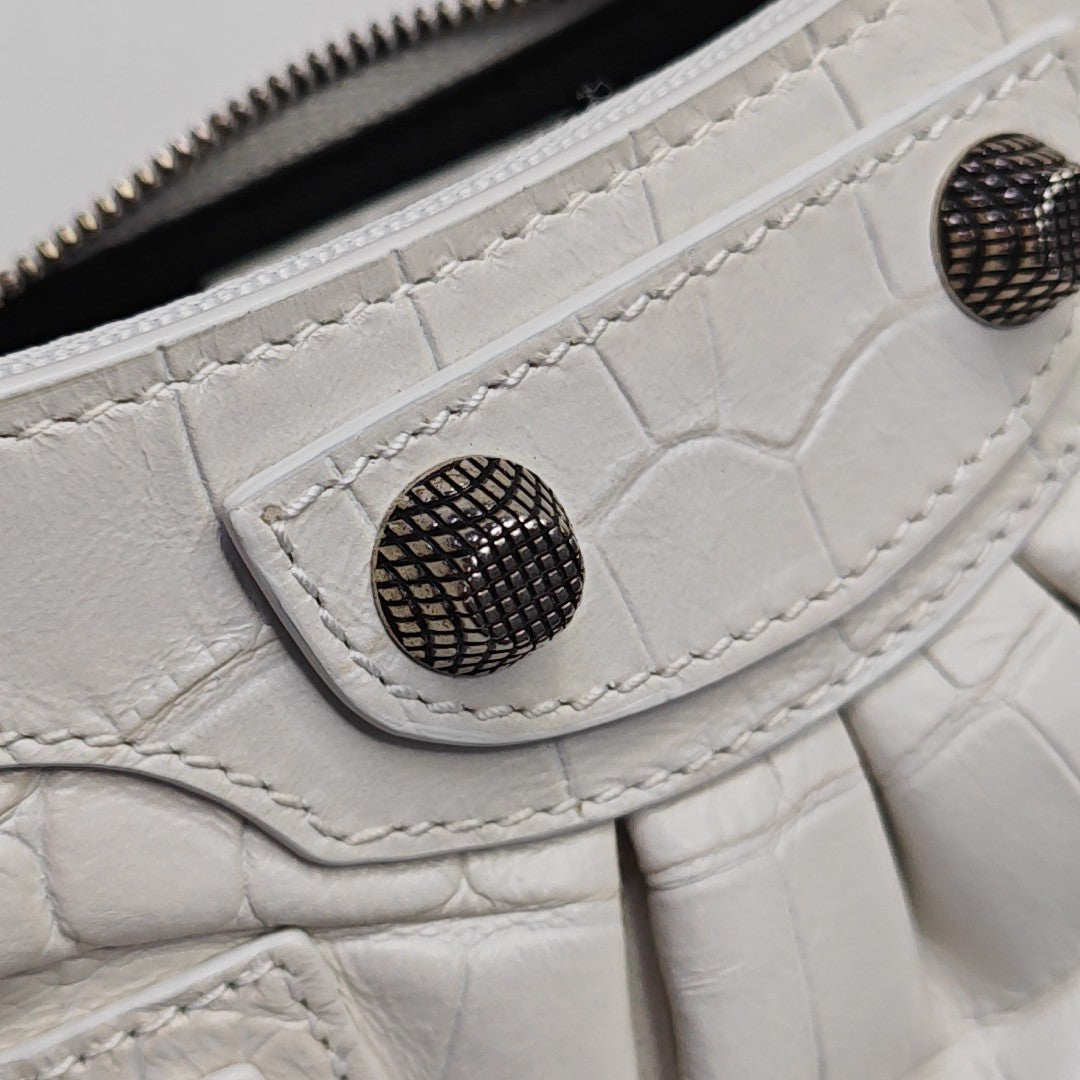 Le Cagole Mini Calfskin White
