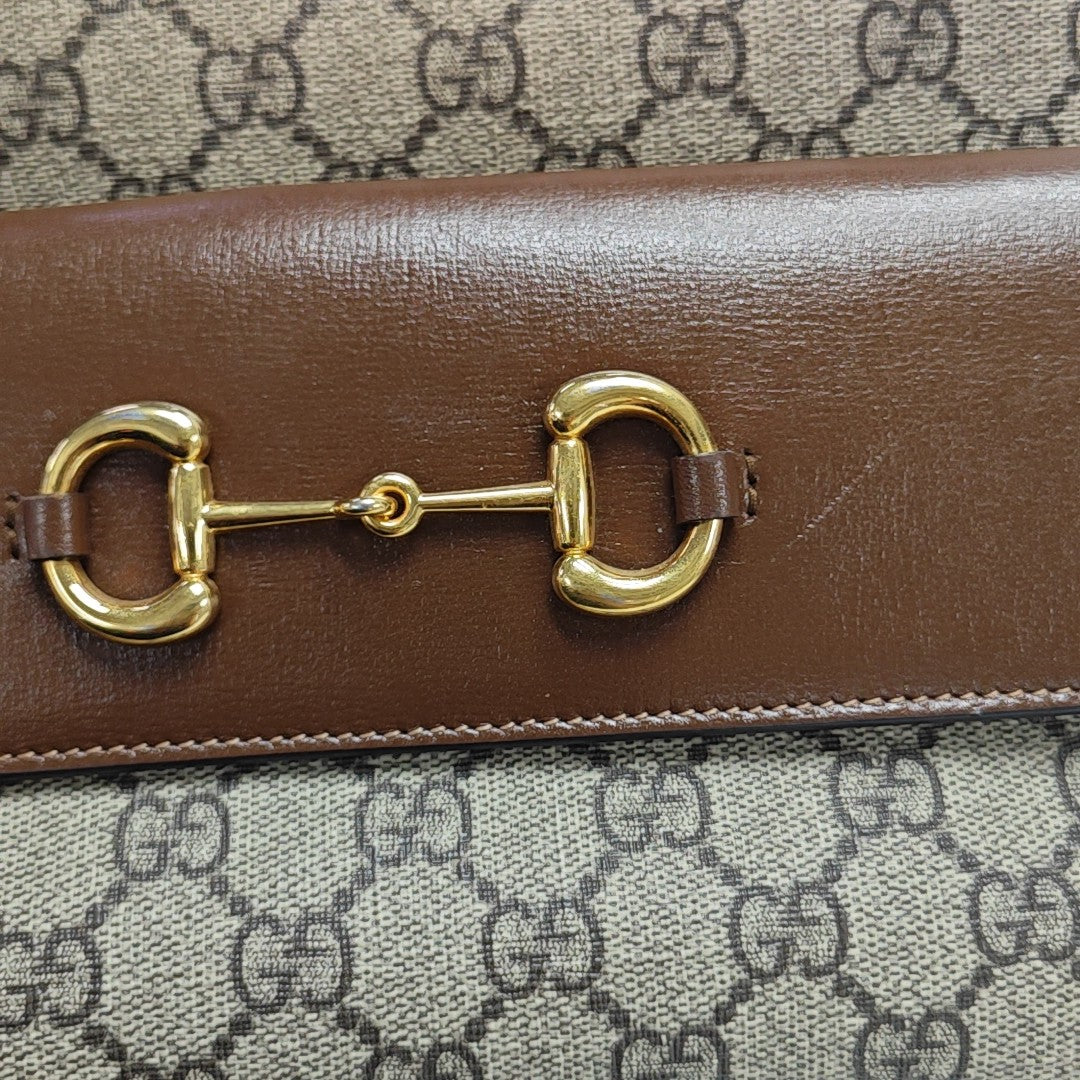 Horsebit 1955 Small Coated Canvas Beige