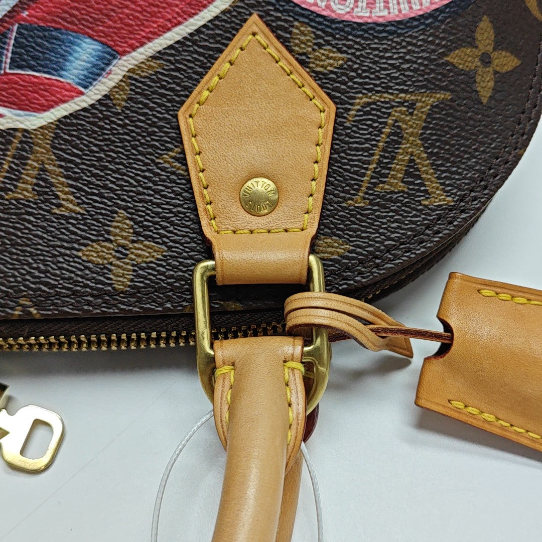 ALMA BB Monogram Coated Canvas Brown