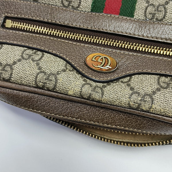 Ophidia Mini Monogram Coated Canvas Beige