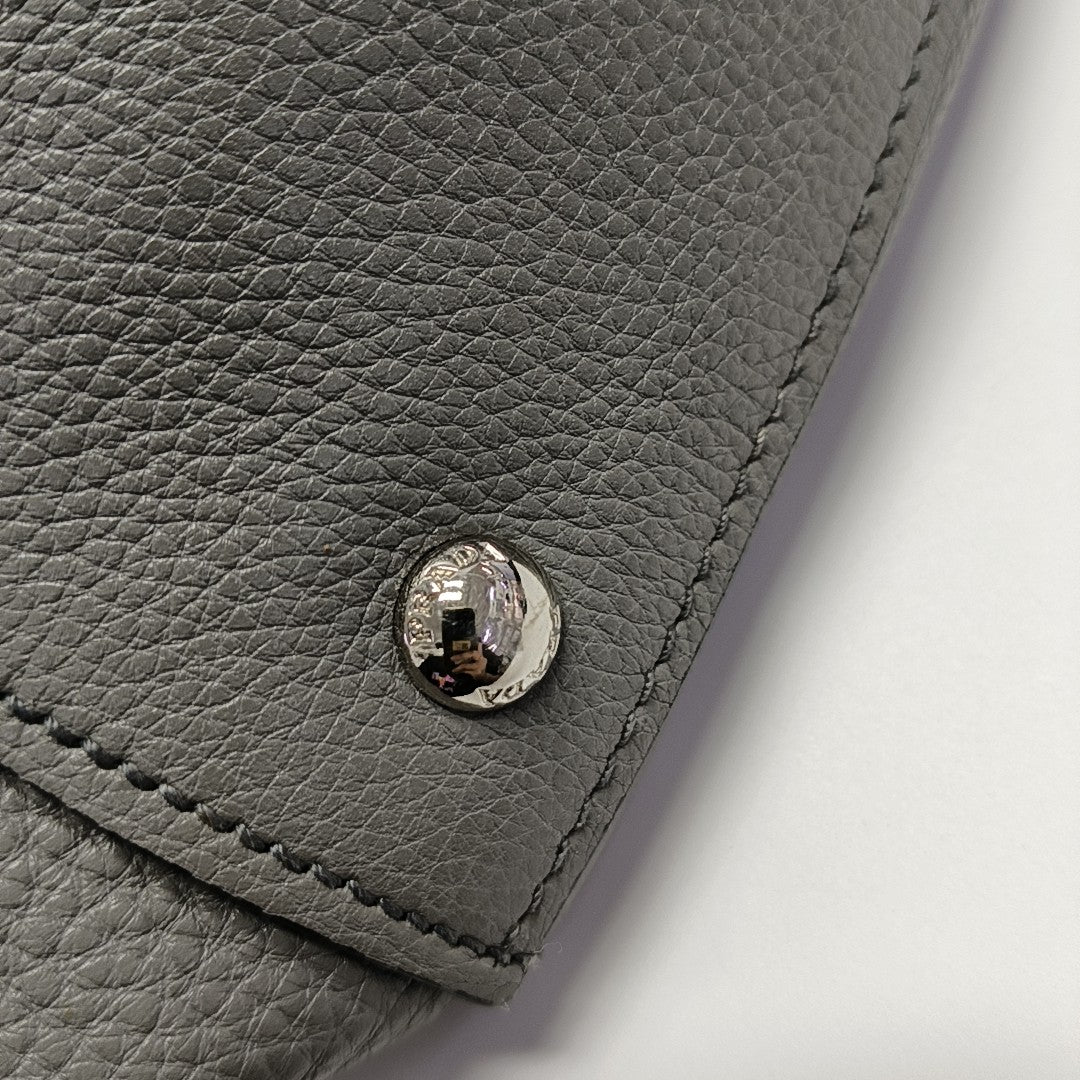 Leather Tote Bag Gray