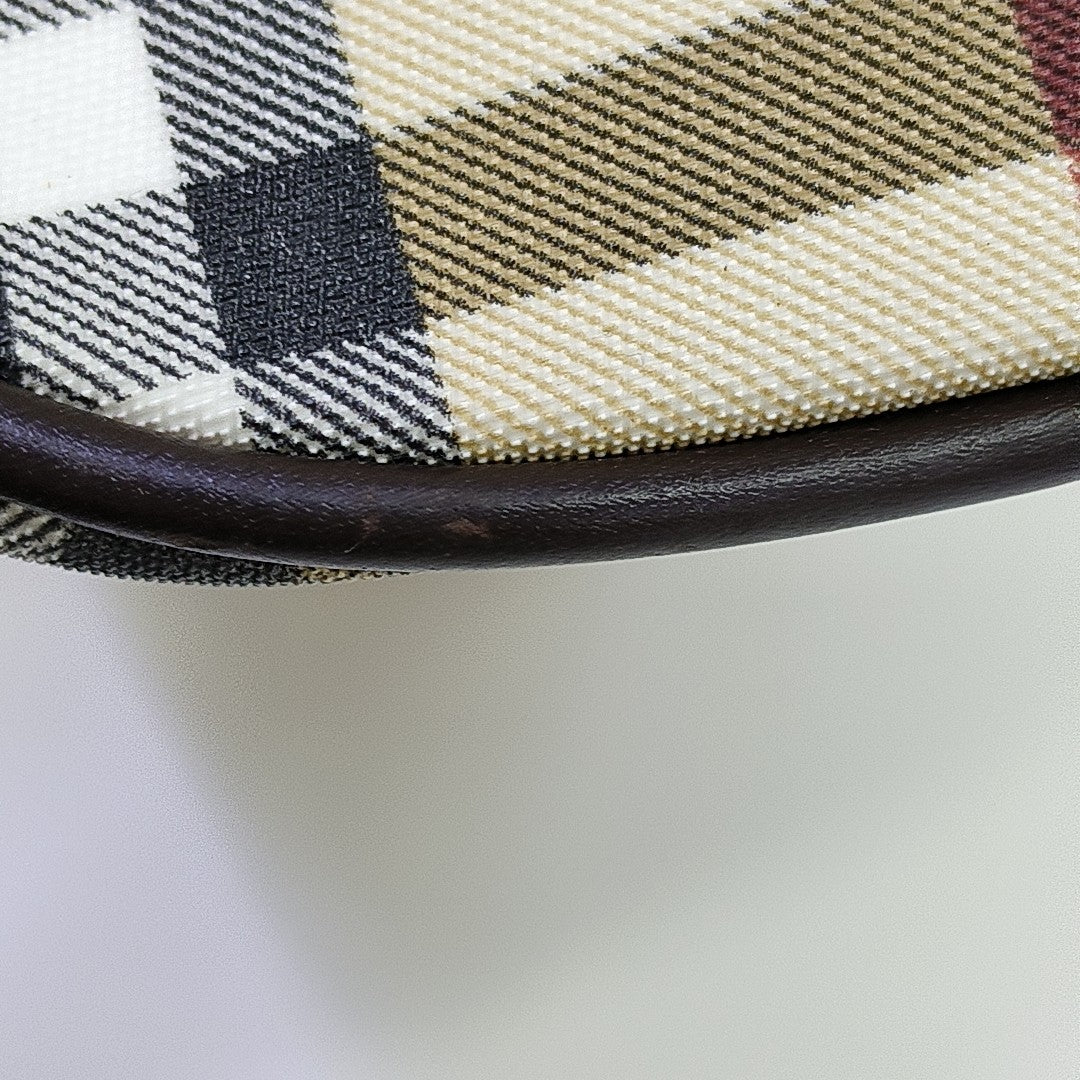 Coated Canvas Clutch Brown