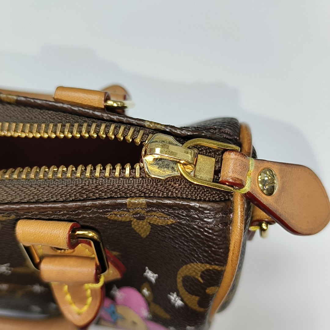 SPEEDY Nano Monogram Coated Canvas Brown