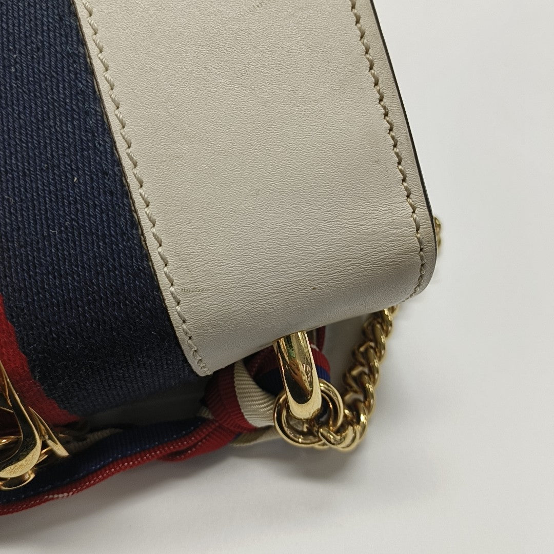 Authenticated pre-owned  Sylvie Mini Calfskin White - Shoulder Bag at Looply