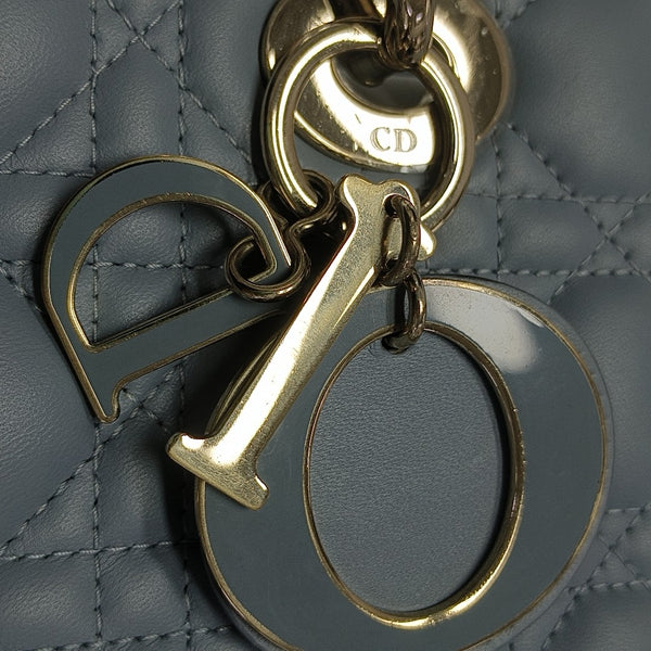 Lady Dior Small Cannage Lambskin Blue