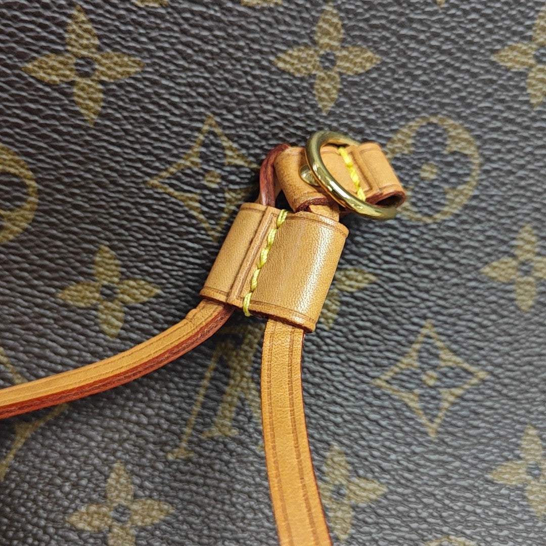 NEVERFULL MM Monogram Coated Canvas Brown