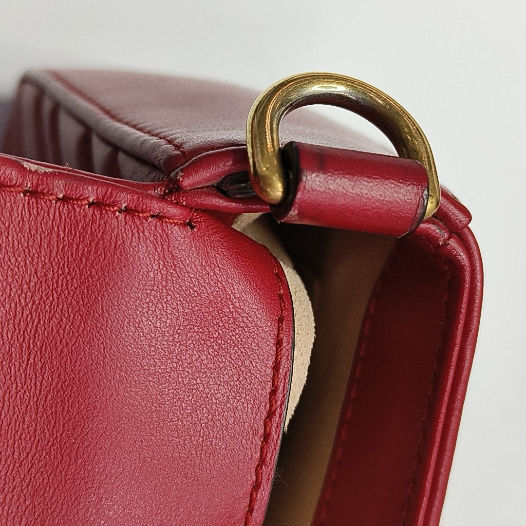 GG Marmont Mini Quilted Calfskin Red