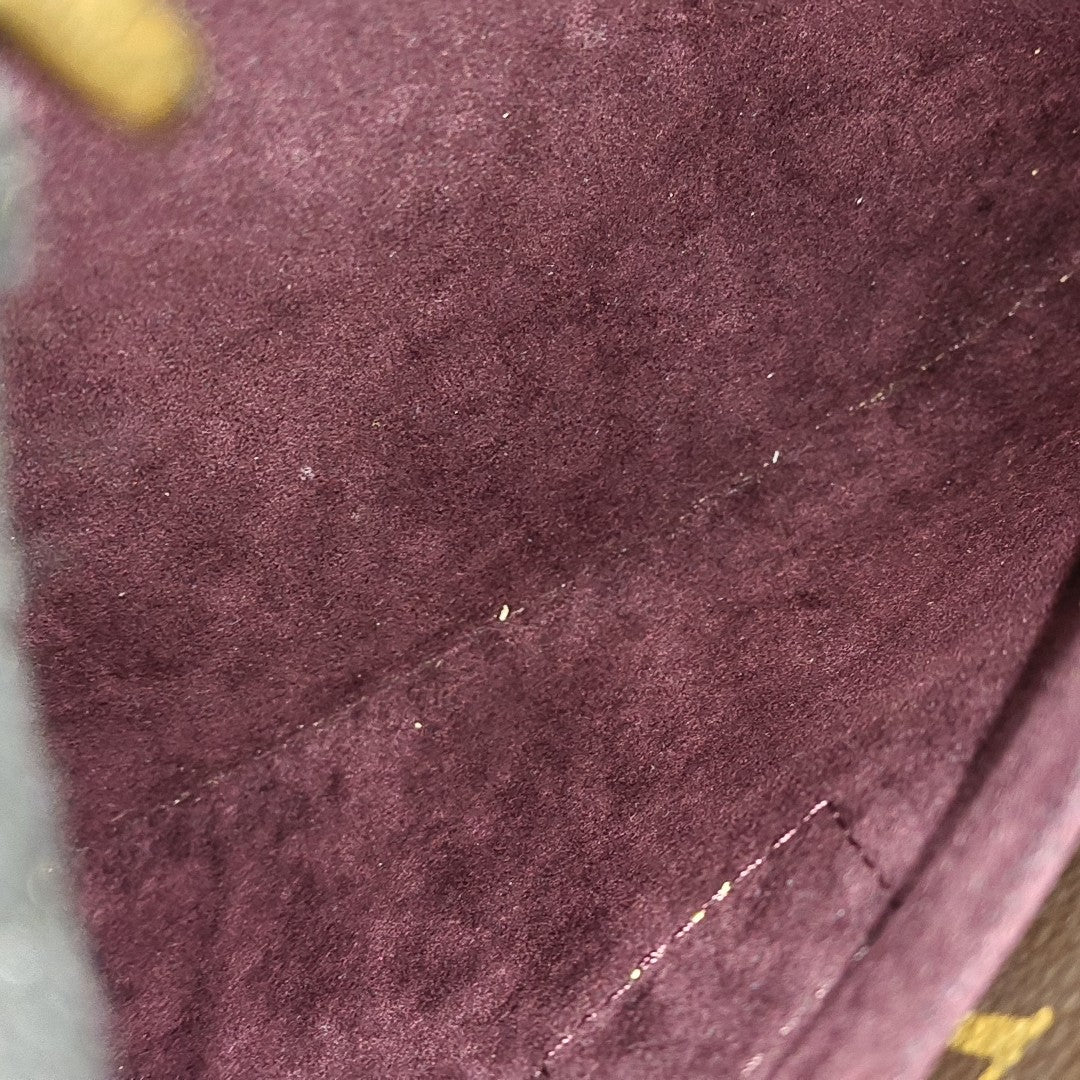 MONTAIGNE MM Monogram Coated Canvas Brown