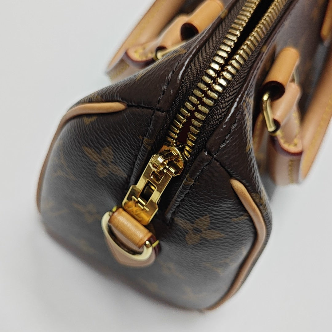 SPEEDY 20 Monogram Coated Canvas Brown