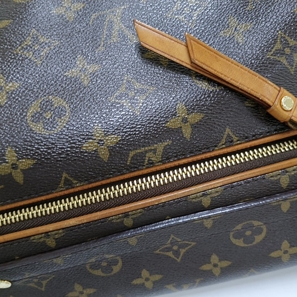 OLYMPE MM Monogram Coated Canvas Brown