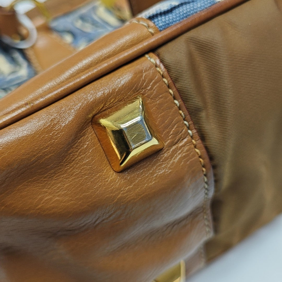 Canvas Top Handle Bag Brown