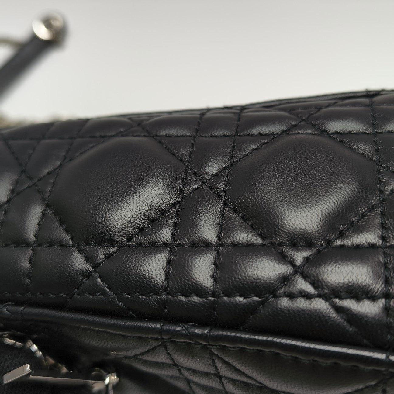 Lady Dior Mini Cannage Lambskin Black