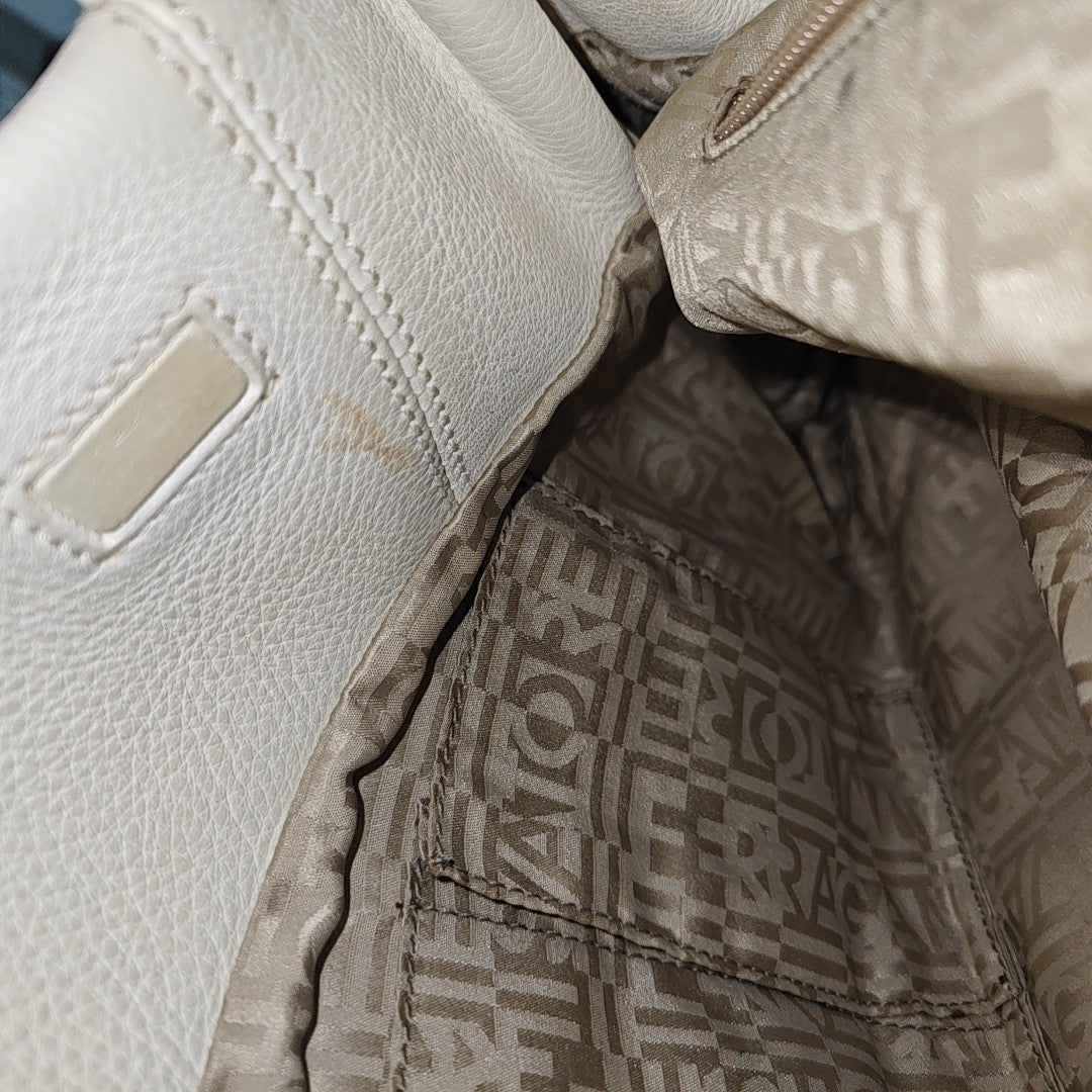 Calfskin Top Handle Bag White