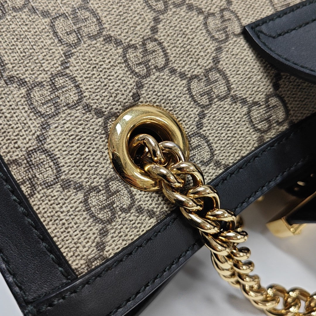 Padlock Small Monogram Coated Canvas Beige