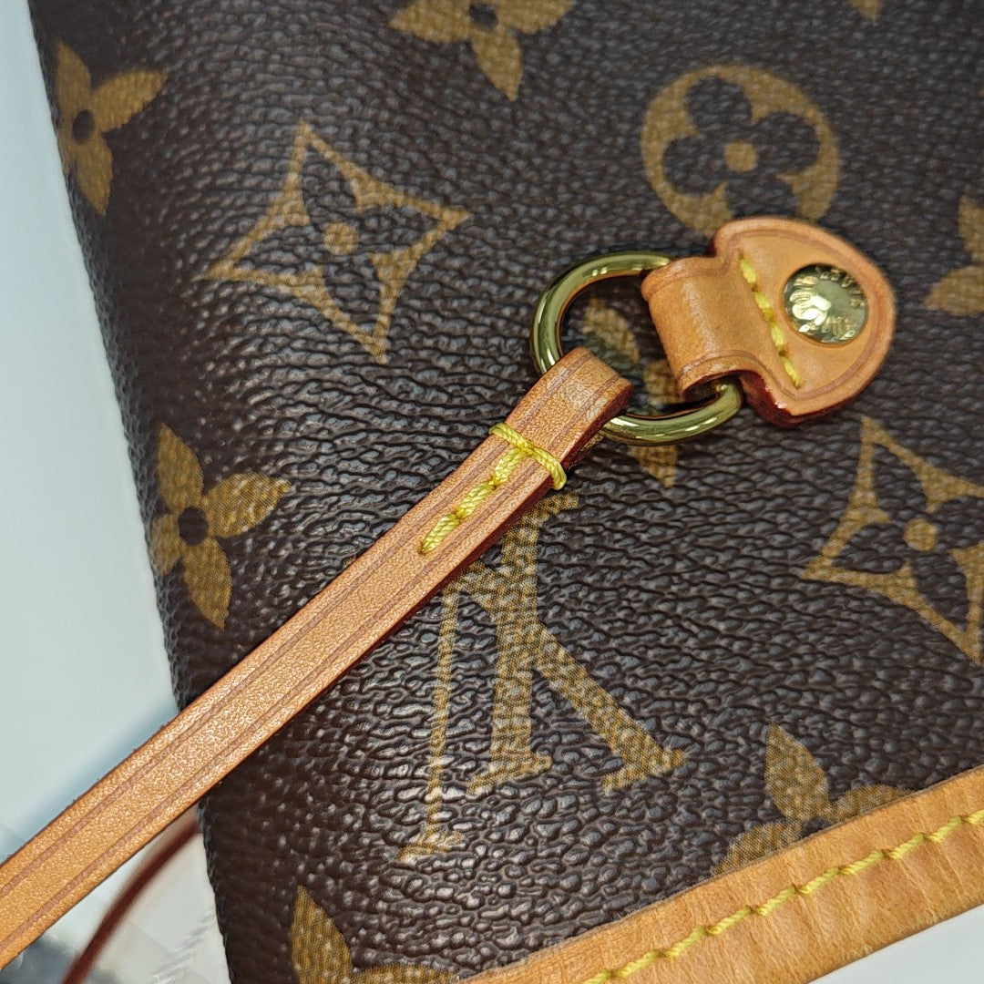 NEVERFULL MM Monogram Coated Canvas Brown
