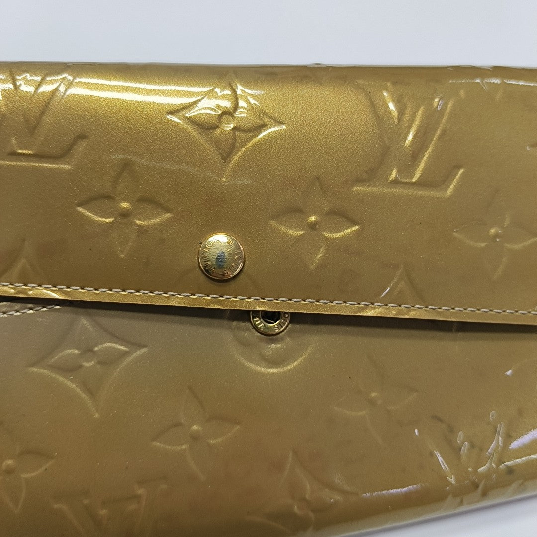 INTERNATIONAL Monogram Patent Leather Yellow Wallet