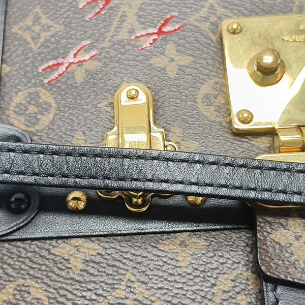 PETITE MALLE Monogram Coated Canvas Brown