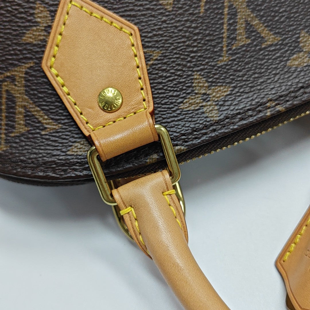 ALMA BB Monogram Coated Canvas Brown