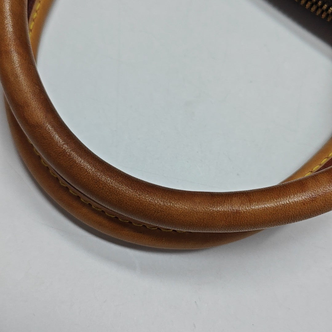 Monogram Coated Canvas Top Handle Bag Brown