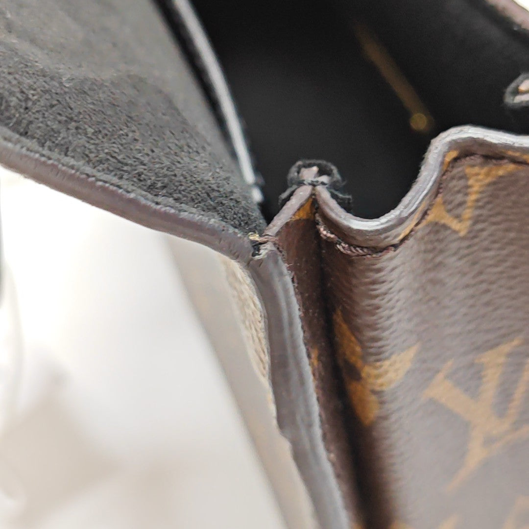 Monogram Coated Canvas Shoulder Bag Super Mini Brown