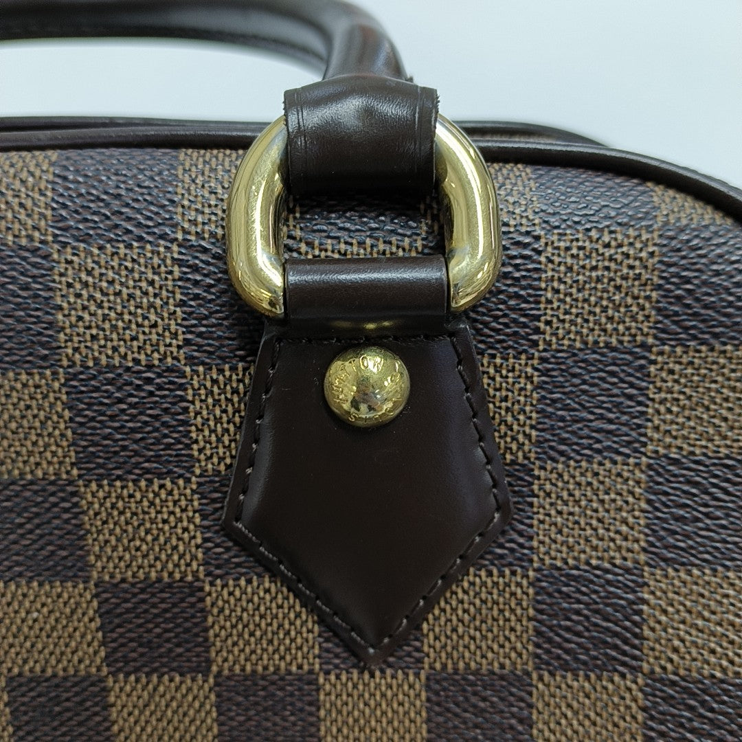 DUOMO Damier Ebene Coated Canvas Brown