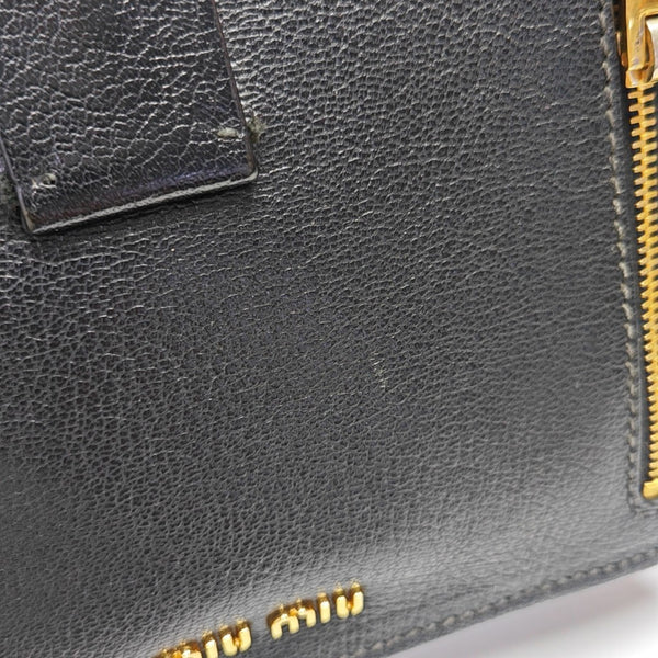Miu Lady Calfskin Black