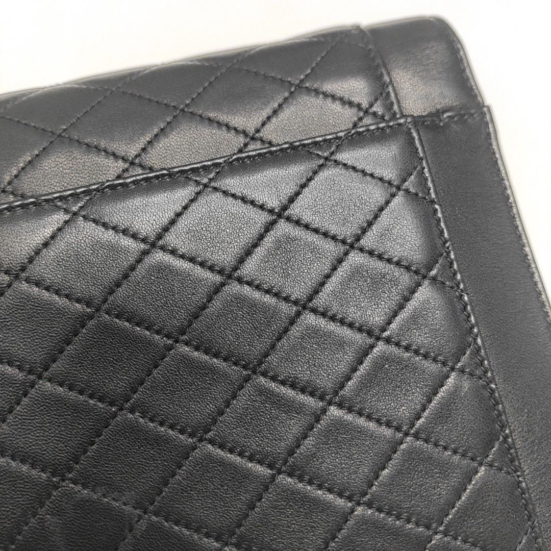 Quilted Lambskin Shoulder Bag Black